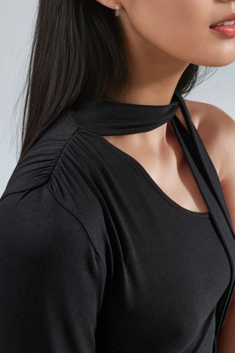 Enkele Mouw Blouse Met Sjaaldetail - Image 6