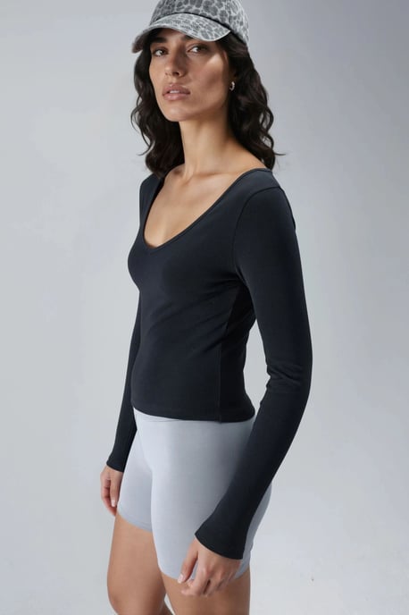 Getailleerde V-hals Langdurige Blouse - Image 2