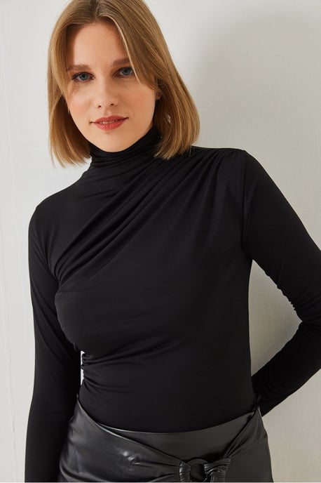 Getailleerde colblouse met ruchesdetail - Image 2