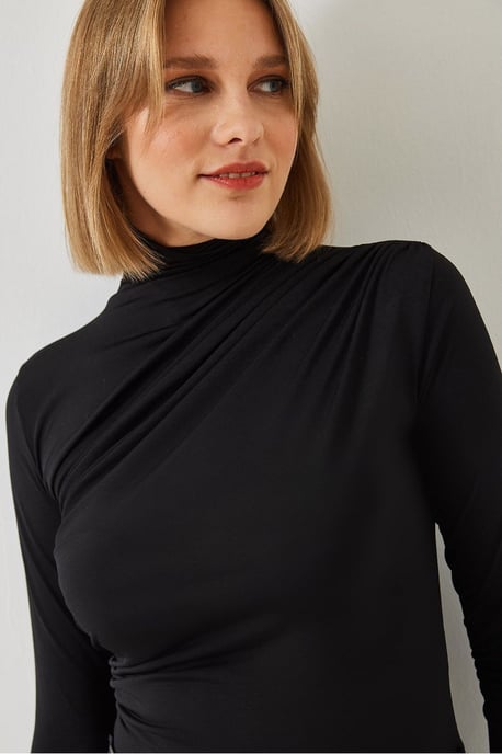 Getailleerde colblouse met ruchesdetail - Image 3