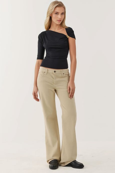 Asymmetrisk Krage Stickad Topp - Image 3