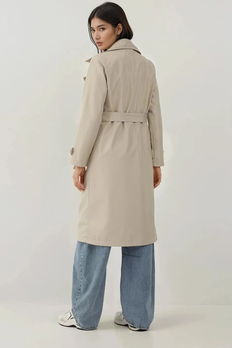 Dubbelzijdige Lange Trenchcoat - Image 2