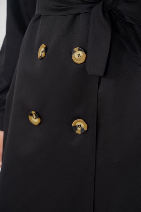 Dubbelt knäppt lång trenchcoat - Image 4