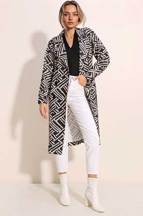 Dubbelzijdige Lange Trenchcoat - Image 2