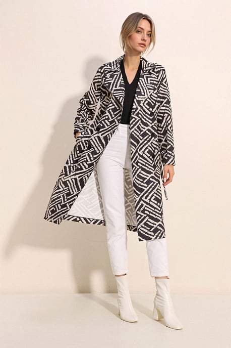 Dubbelzijdige Lange Trenchcoat - Image 3