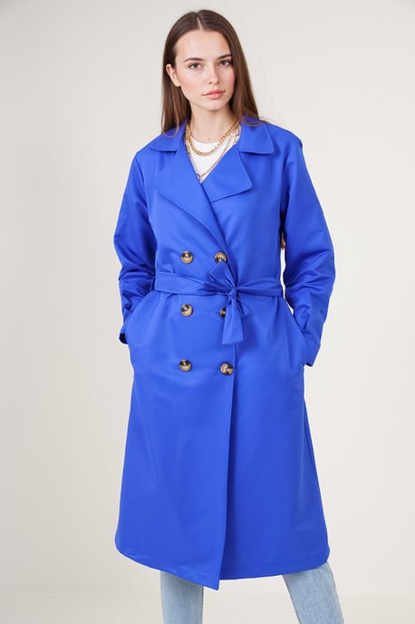 Dubbelbreasted Lange Trenchcoat - Image 3