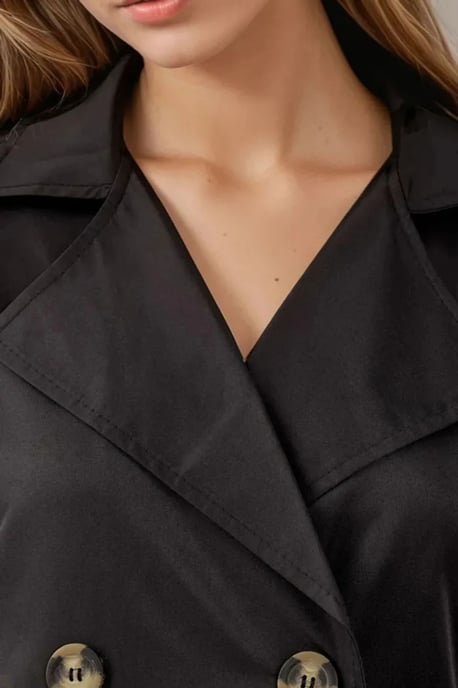 Dubbelgebreide Elastische Trenchcoat - Image 4