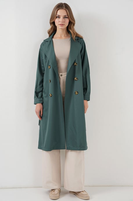 Dubbelbreasted Lange Trenchcoat - Image 2