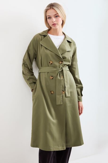 Dubbelbreasted Lange Trenchcoat - Image 4