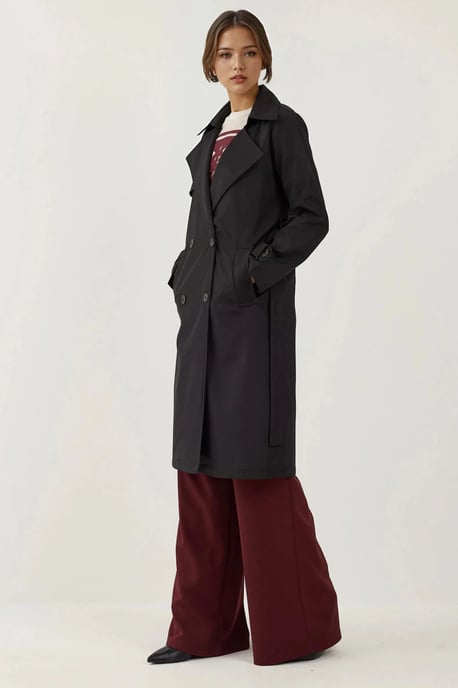 Dubbelzijdige Lange Trenchcoat - Image 3