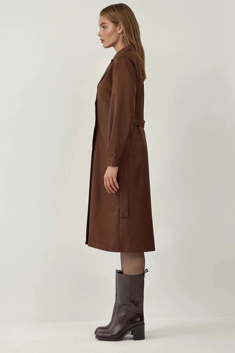 Dubbelzijdige Lange Trenchcoat - Image 4