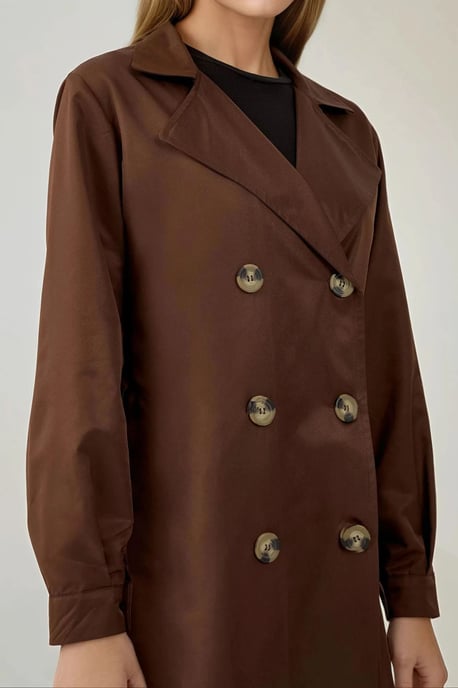 Dubbelzijdige Lange Trenchcoat - Image 6