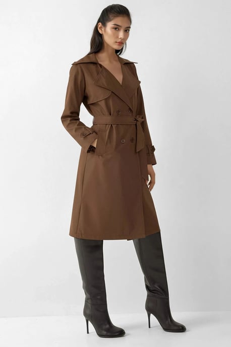 Dubbelbreasted Lange Trenchcoat - Image 3