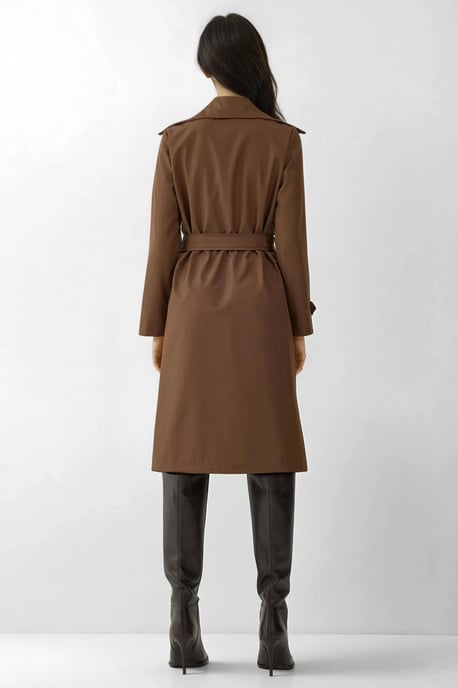 Dubbelbreasted Lange Trenchcoat - Image 4