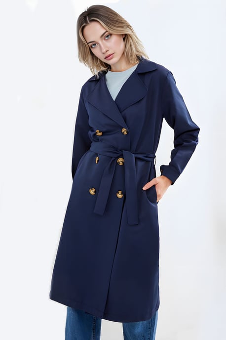 Dubbelzijdige Lange Trenchcoat - Image 3