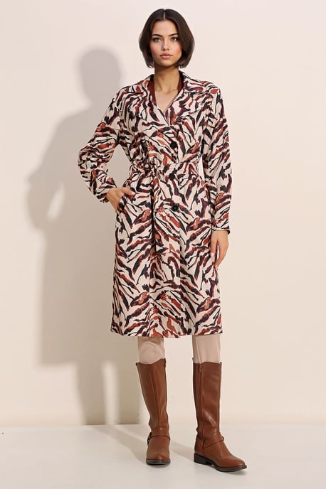 Dubbelgeknoopte Lange Trenchcoat - Image 4