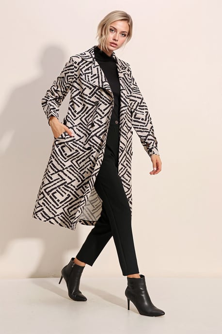 Dubbelbreasted Lange Trenchcoat - Image 3