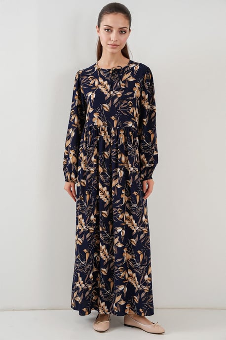 Patronen Maxi Jurk met Strikdetail - Image 4