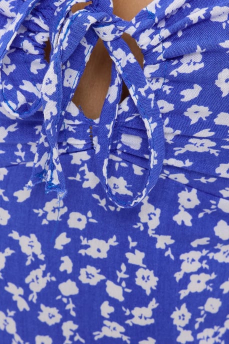 Floral Off Shoulder Side Slit Midi Dress - Image 4
