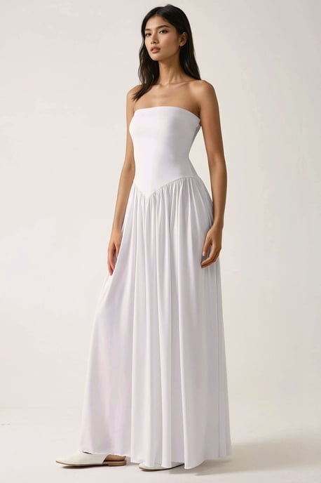 Sofie Strapless Fitted Maxi Dress - Image 5