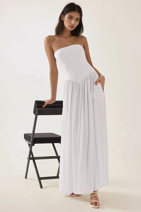 Sofie Strapless Fitted Maxi Dress - Image 6