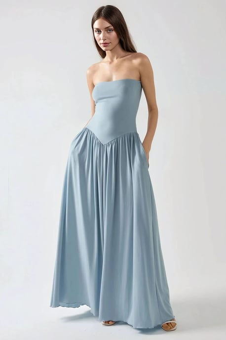 Sofie Strapless Aansluitende Maxi-jurk - Image 4