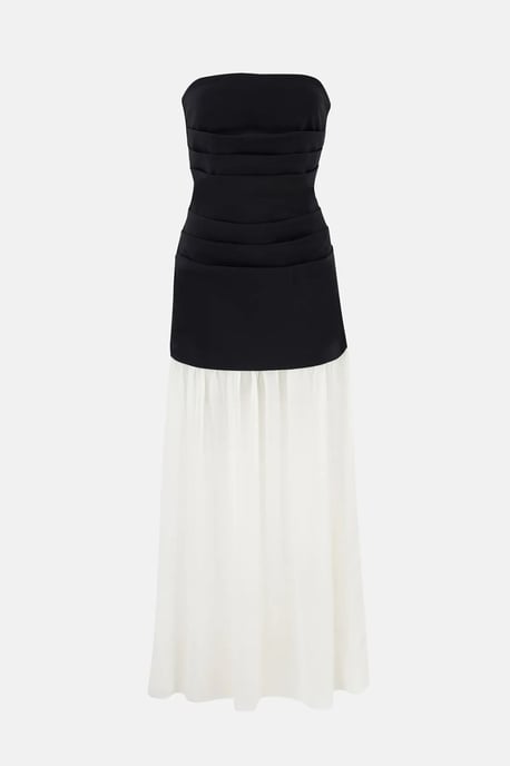 Bandeau klänning i svart och vitt - Image 4