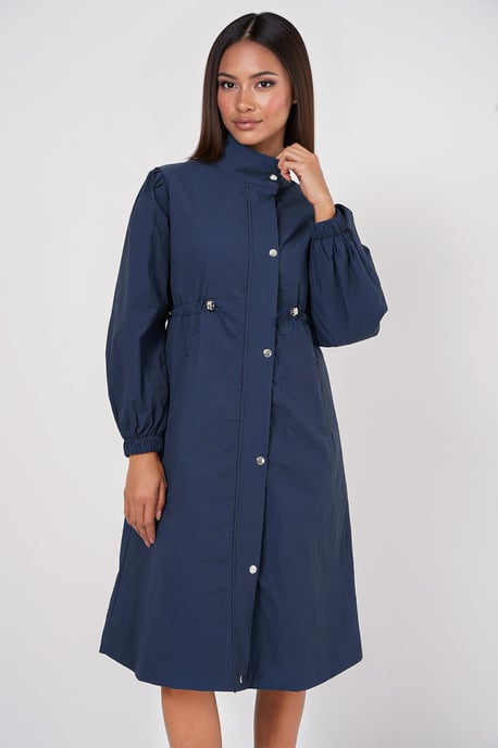 Lange Trenchcoat met Omgeslagen Kraag - Image 2