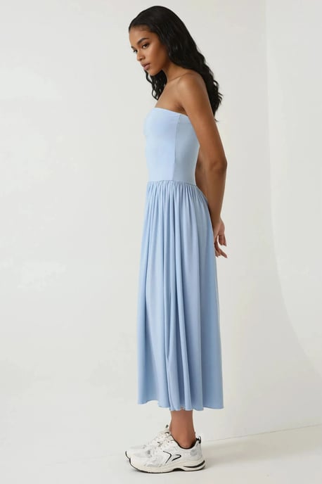 2-in-1 Midi Elastische Strapless Jurk/Rok - Image 4