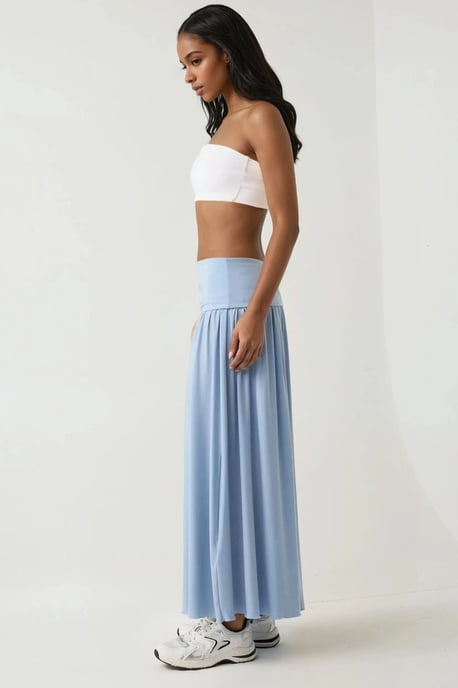 2-in-1 Midi Elastische Strapless Jurk/Rok - Image 5