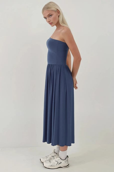 2-in-1 Midi Elastische Strapless Jurk/Rok - Image 4