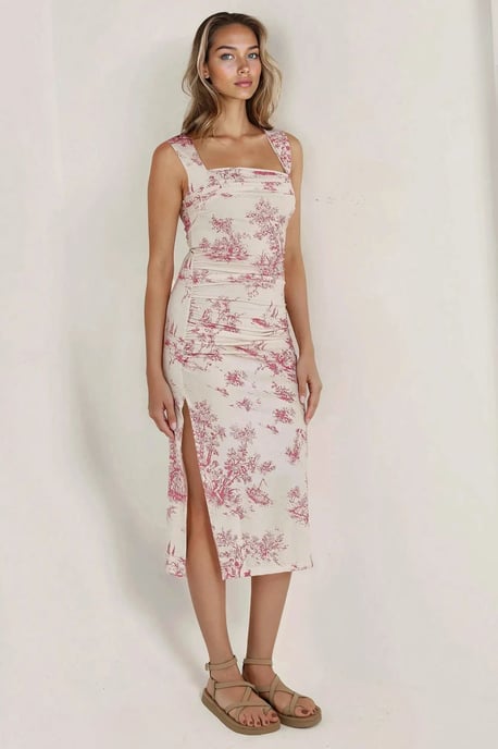 Sleeveless Printed Midi Dress - Image 2