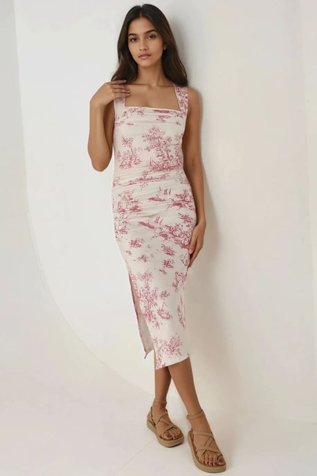 Sleeveless Printed Midi Dress - Image 3