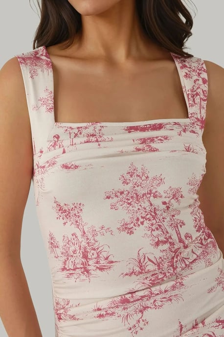 Sleeveless Printed Midi Dress - Image 5