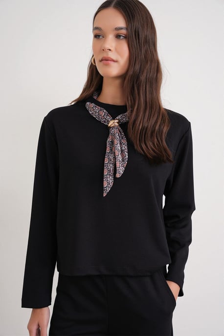 Crew Neck Gebreide Actieve Set met Sweatshirt en Broek - Image 3