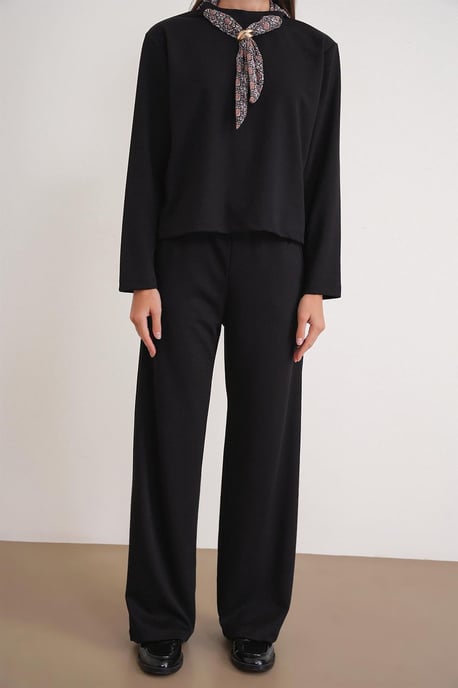 Crew Neck Gebreide Actieve Set met Sweatshirt en Broek - Image 6
