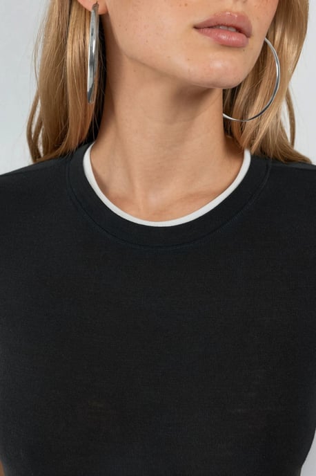 Kleurblok Crew Neck T-shirt - Image 5