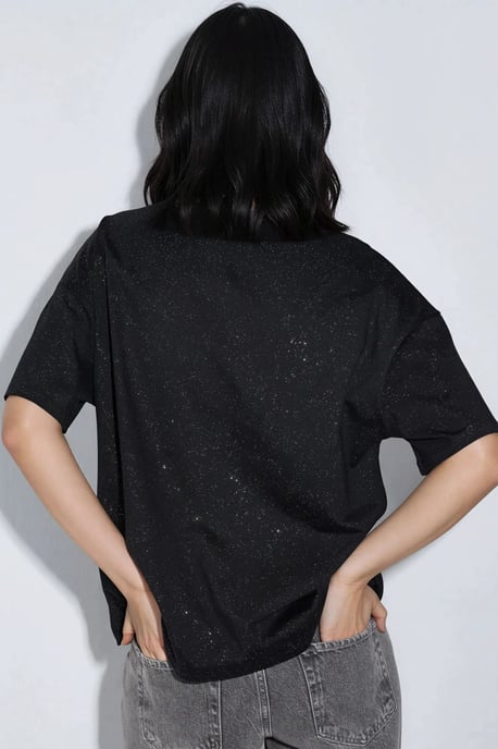 Pailletten Ronde Hals Korte Mouwen T-Shirt - Image 3