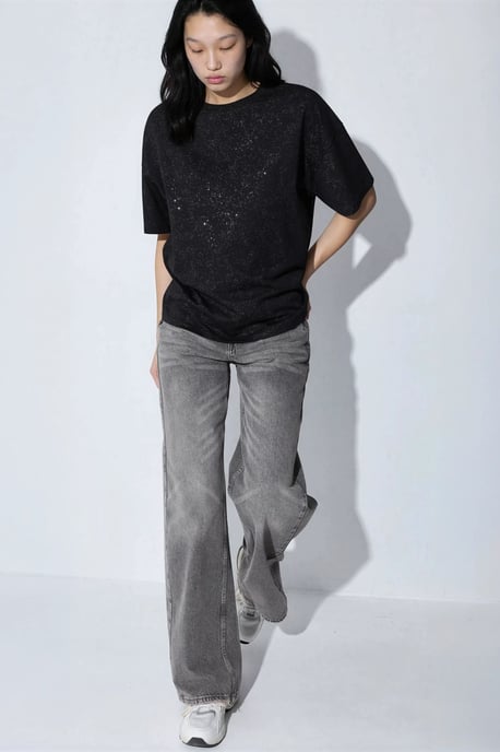 Pailletten Ronde Hals Korte Mouwen T-Shirt - Image 4
