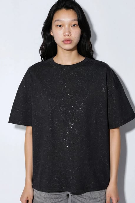 Pailletten Ronde Hals Korte Mouwen T-Shirt - Image 6