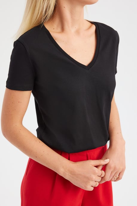 V-hals Basis T-shirt - Image 4