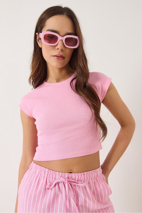 Crew Neck Crop T-Shirt - Image 5