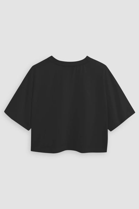 Basic Crew Neck Crop T-shirt - Image 2