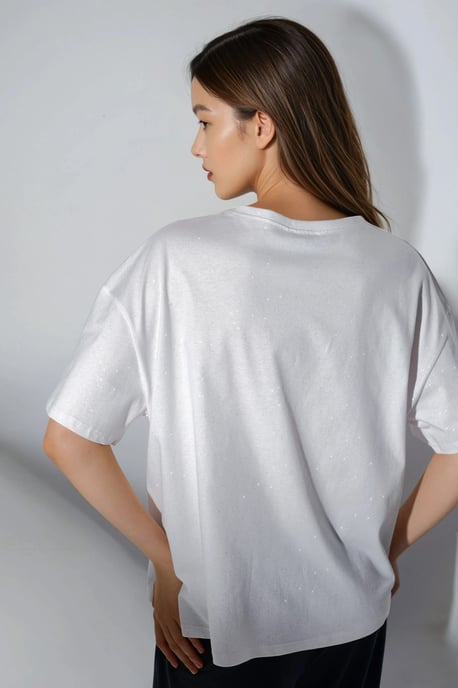 Pailletten Crew Neck Korte Mouw T-Shirt - Image 4