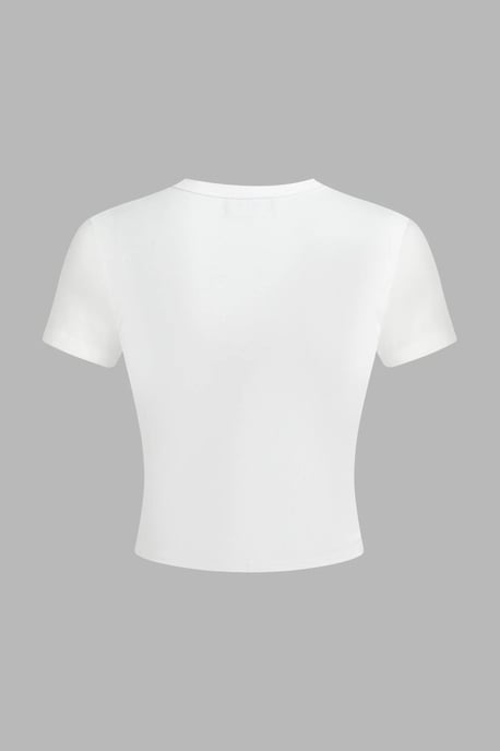 Tryckt bomullskortärmad t-shirt - Image 2
