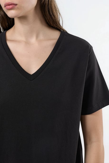 V-hals Effen Gebreid T-shirt - Image 5