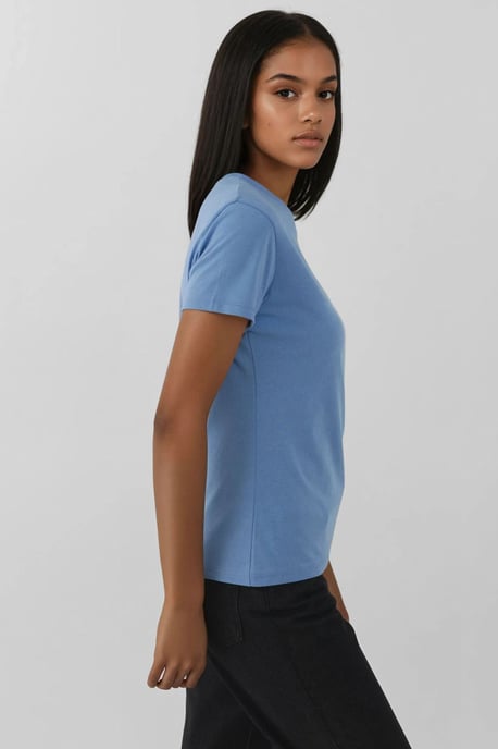 Reguliere Pasvorm Crew Neck Katoenen T-shirt - Image 4