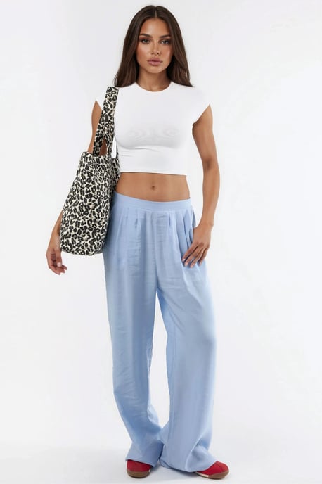 Ronde Hals Effen Cropped T-Shirt - Image 5