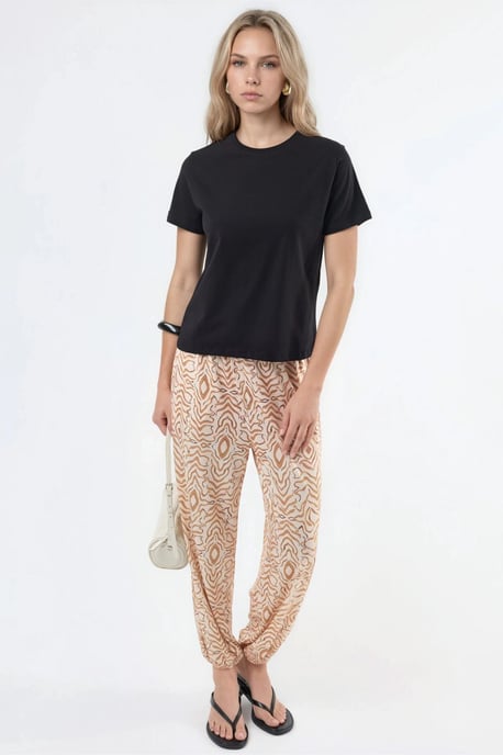 Effen Crew Neck Katoenen T-Shirt - Image 5