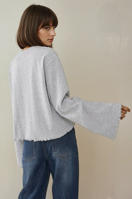 Oversize Sallad Kant Långärmad T-shirt - Image 3